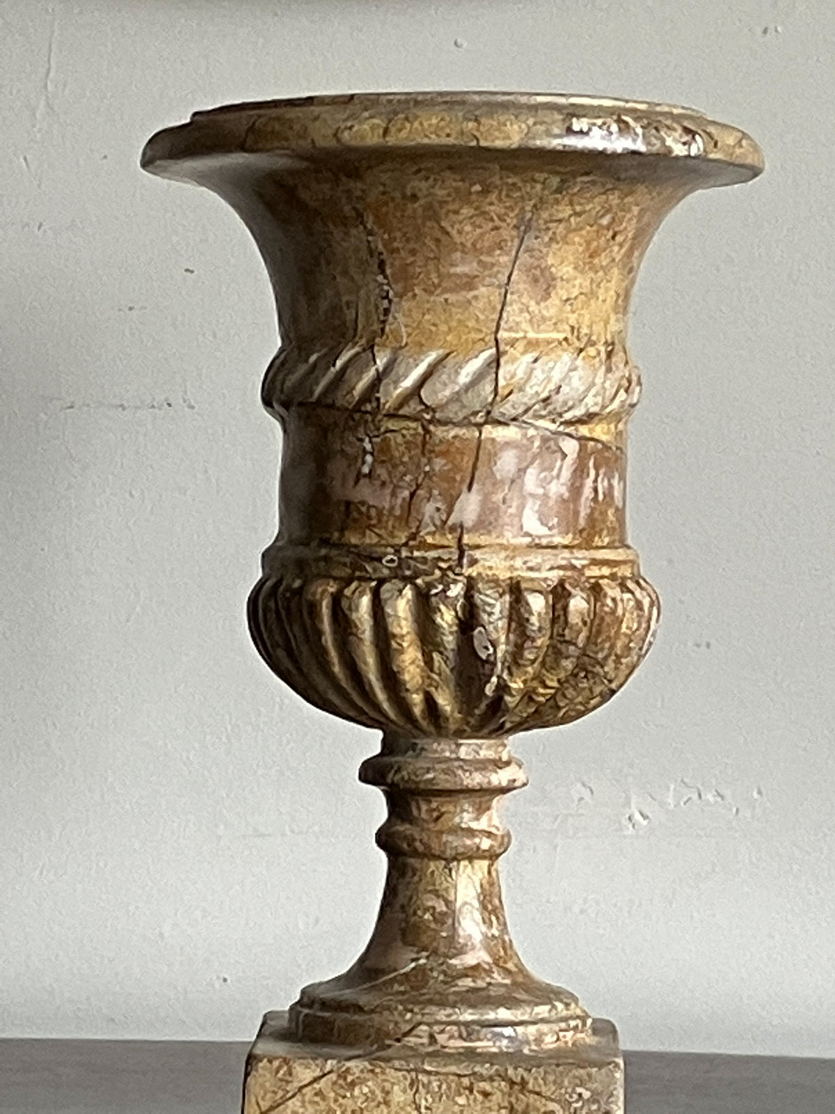 A Small 19th Century Marble Campana Urn