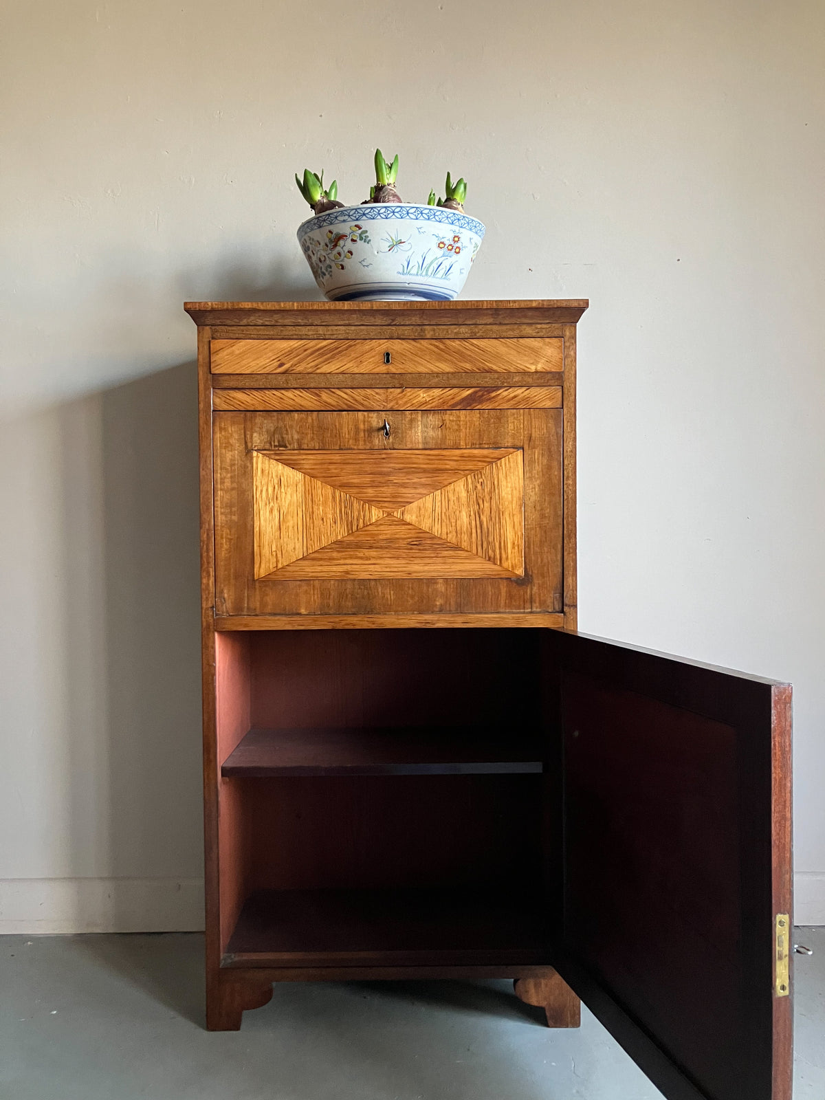 A George III Tulipwood Secretaire Desk