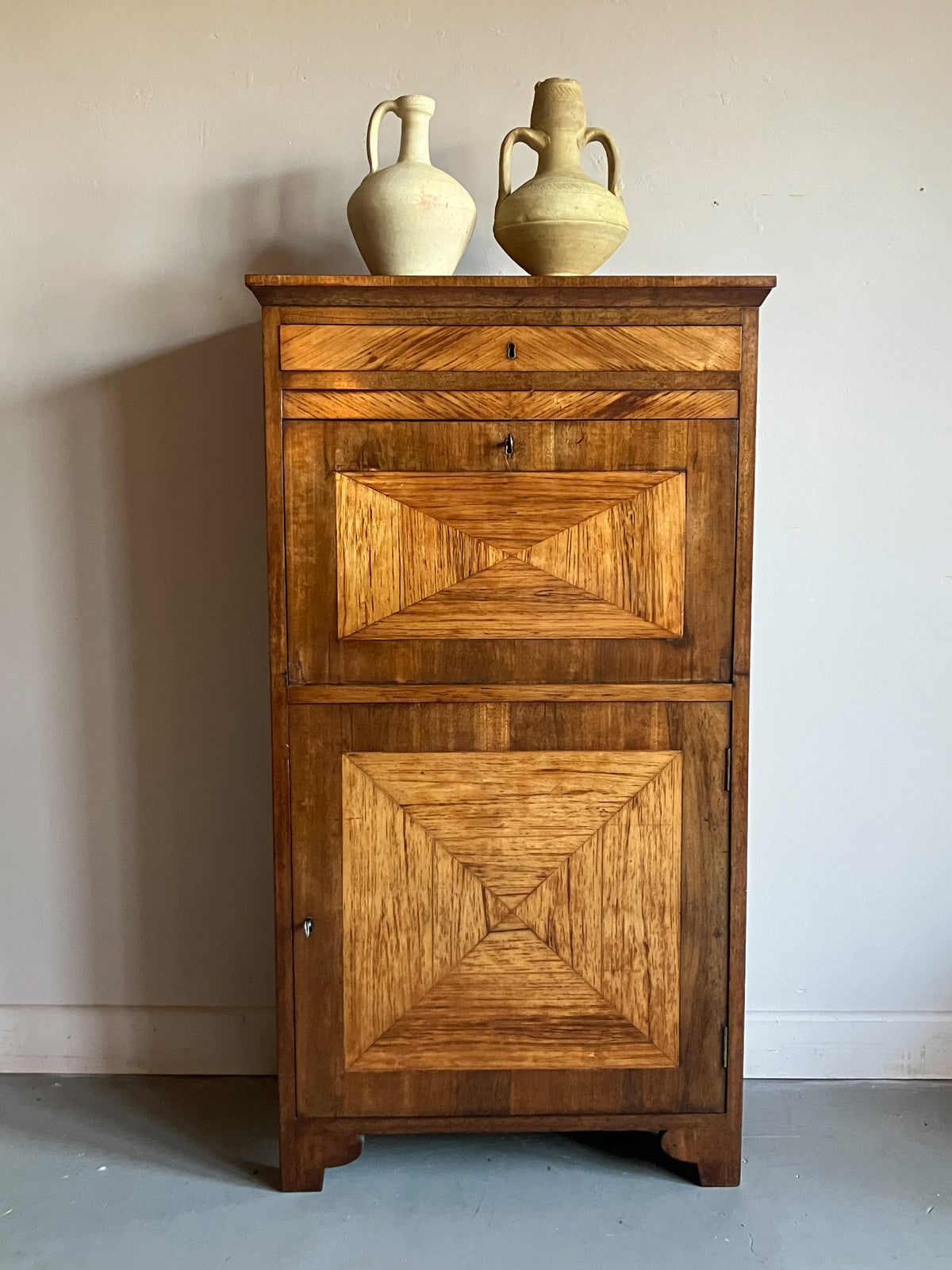 A George III Tulipwood Secretaire Desk