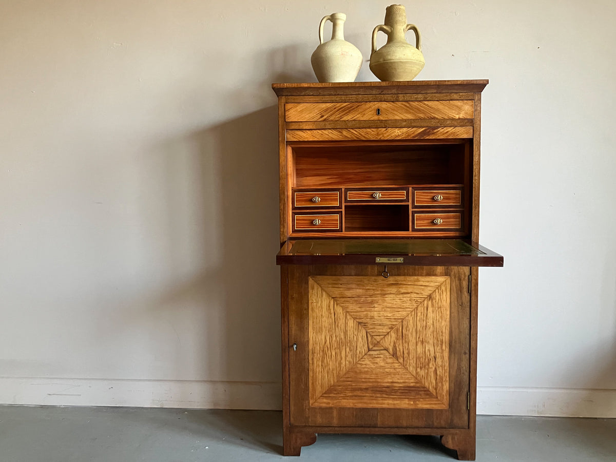 A George III Tulipwood Secretaire Desk