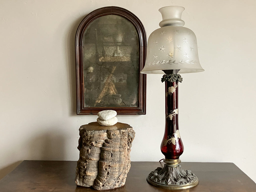 A George IV Palmer & Co. Ruby Glass Lamp