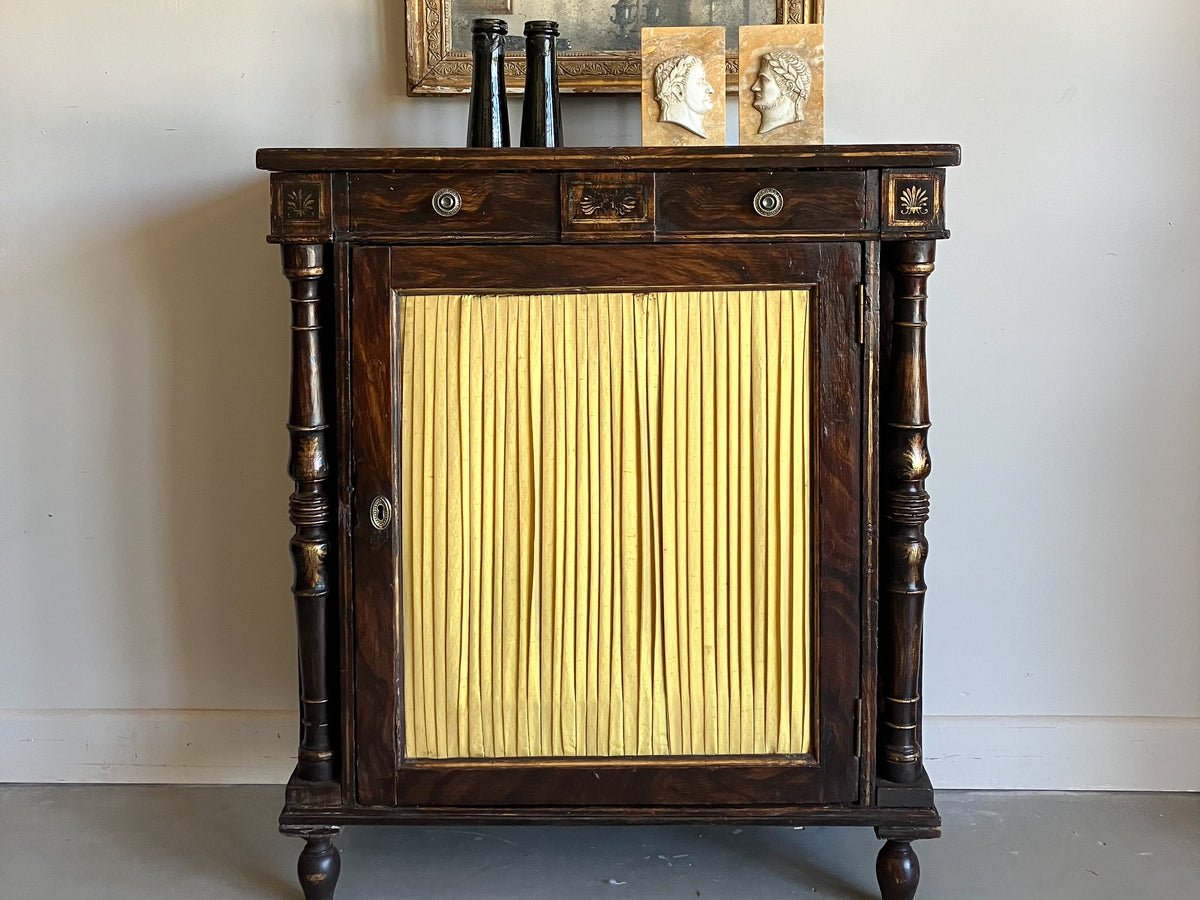 A Regency Simulated Rosewood  Side Cabinet