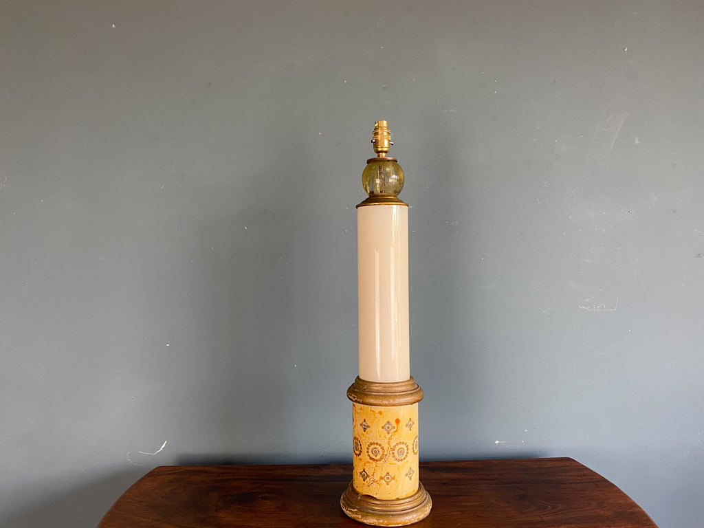 Early 20th Century Milk Glass Lamp