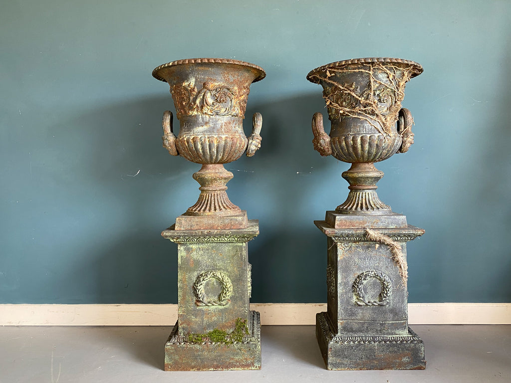 A Pair of 19th Century Handyside Urns