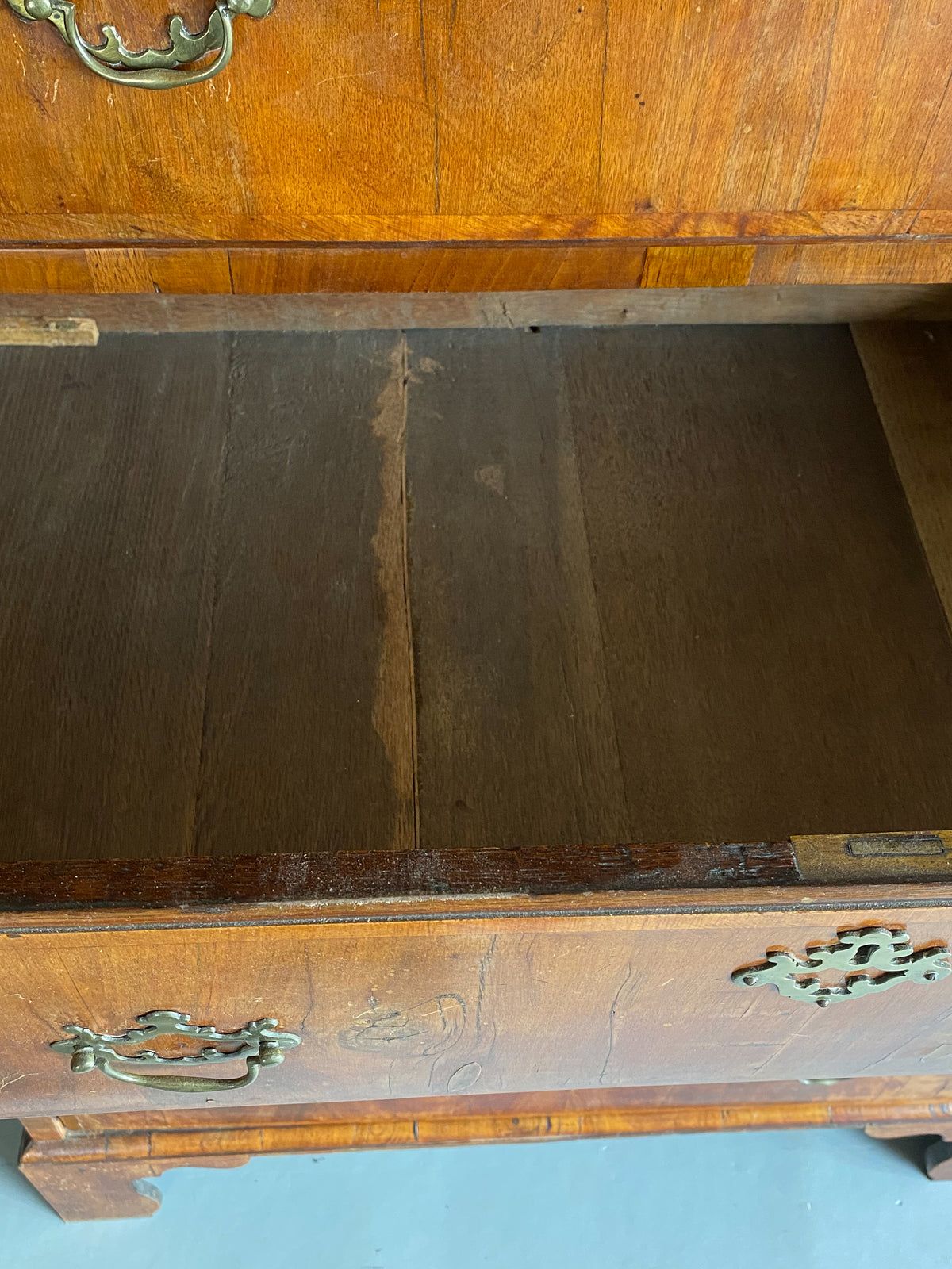 George II Walnut Chest on Chest