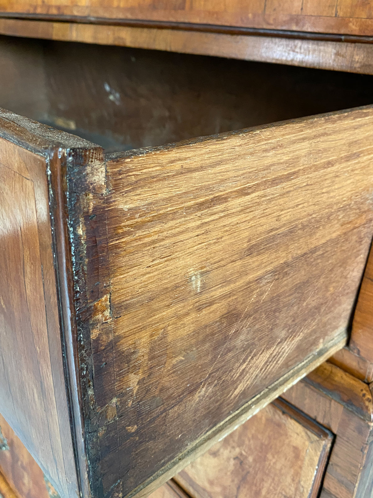 George II Walnut Chest on Chest