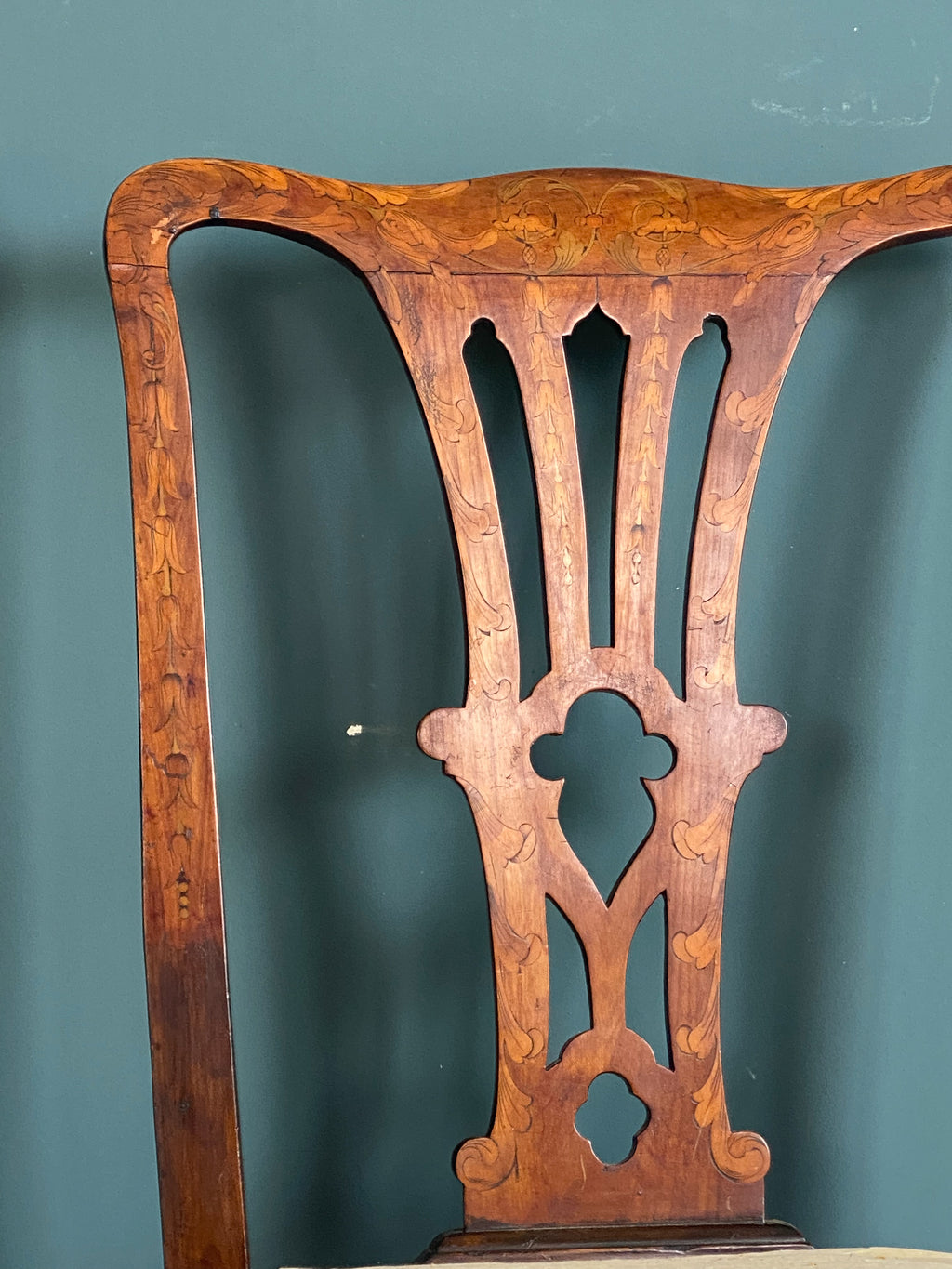 A Pair of Early 19th Century Marquetry Chairs