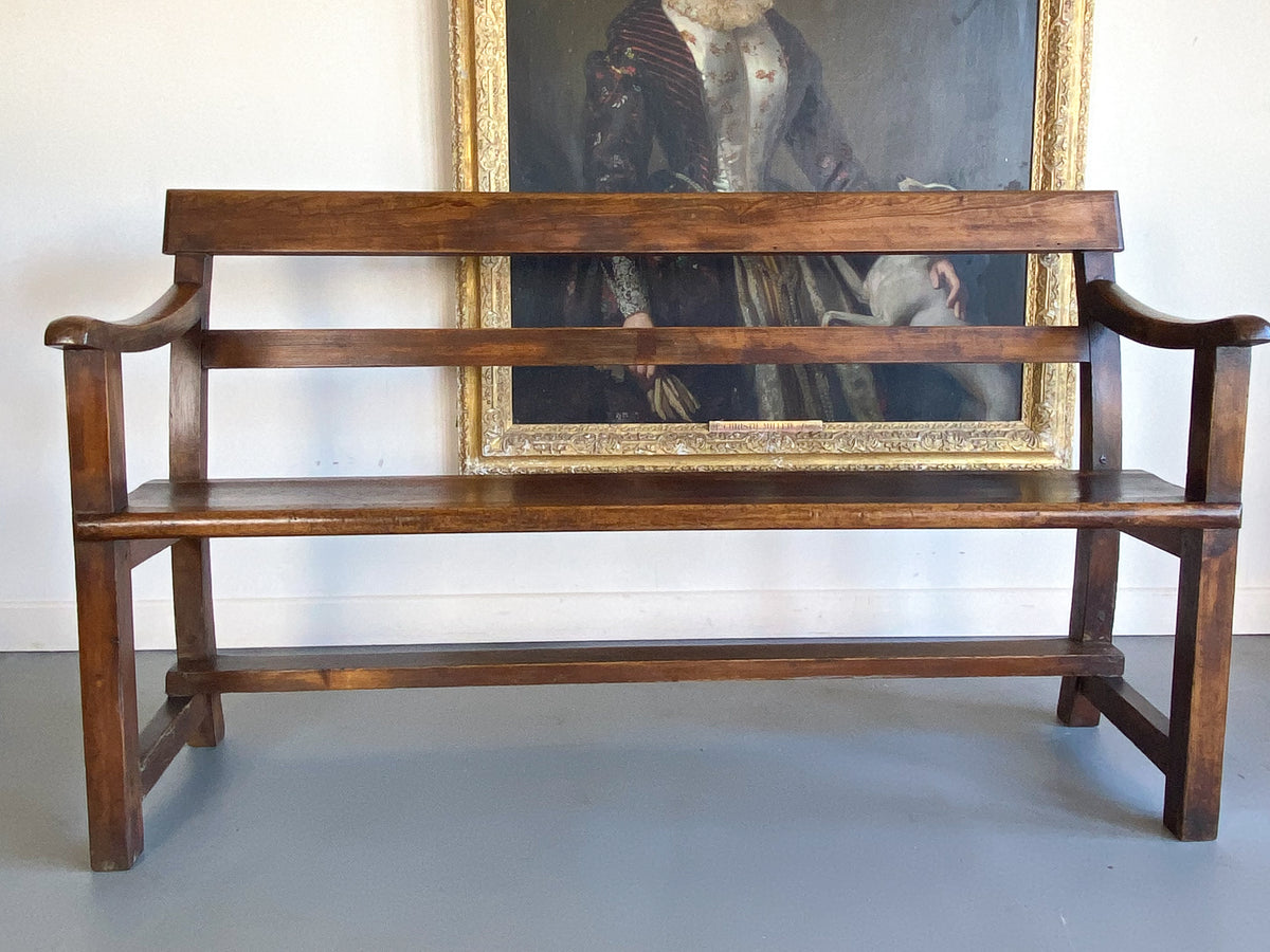 Mid Victorian Pine Chapel Bench