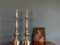 Early 20th Century Nickel Plated Lamps