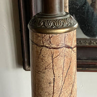 A Pair of Late 19th Century Breccia Marble Lamps