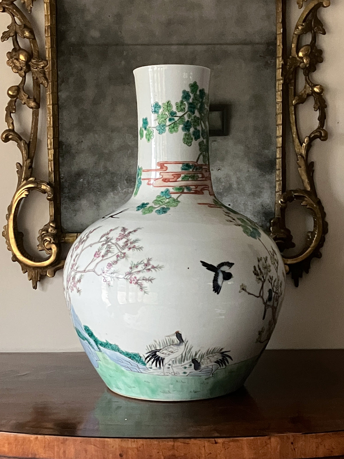 A Large 20th Century Chinese Famille Verte Vase