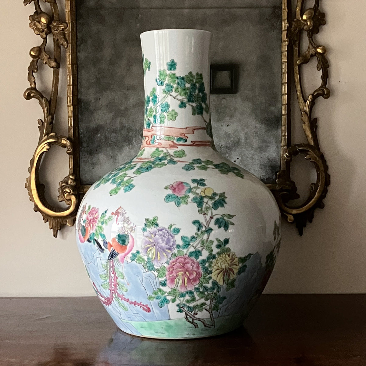 A Large 20th Century Chinese Famille Verte Vase