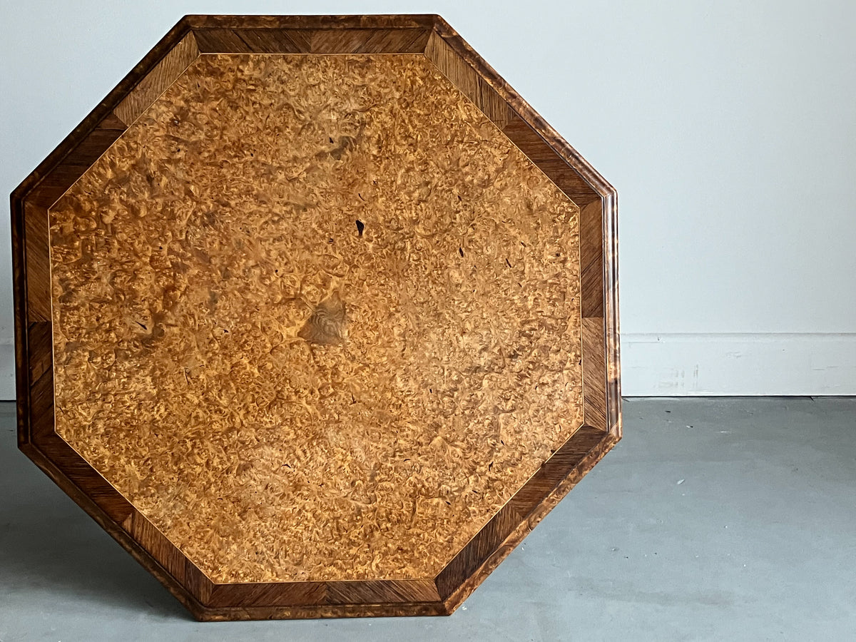 A Late 19th Century Burr Yew Wood and Rosewood Occasional Table