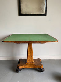 Regency Burr Ash Card Table