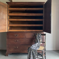 A George III Oak Press Cupboard