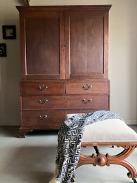 A George III Oak Press Cupboard