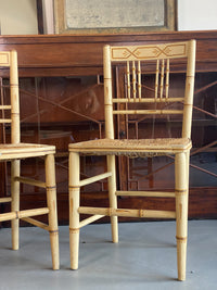 A Pair of Regency Faux Bamboo Chairs