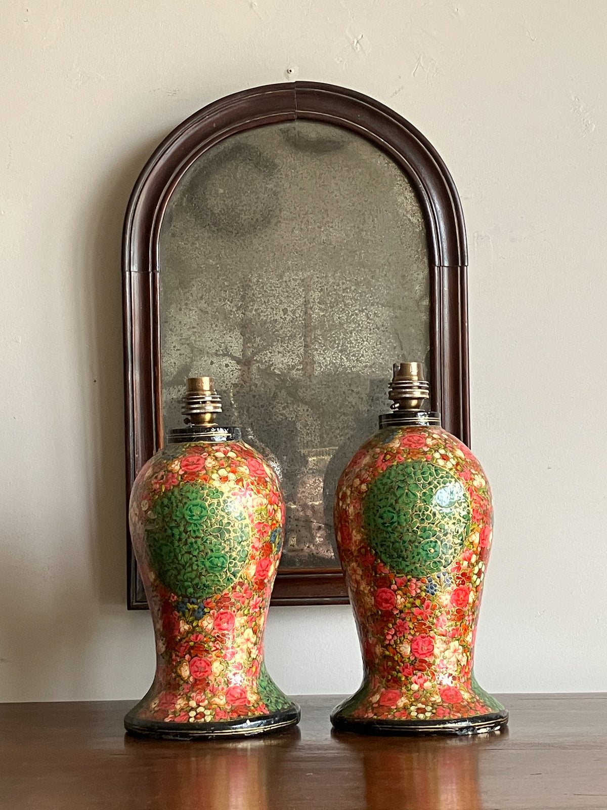 Early 20th Century Kashmiri Vase Lamp Bases