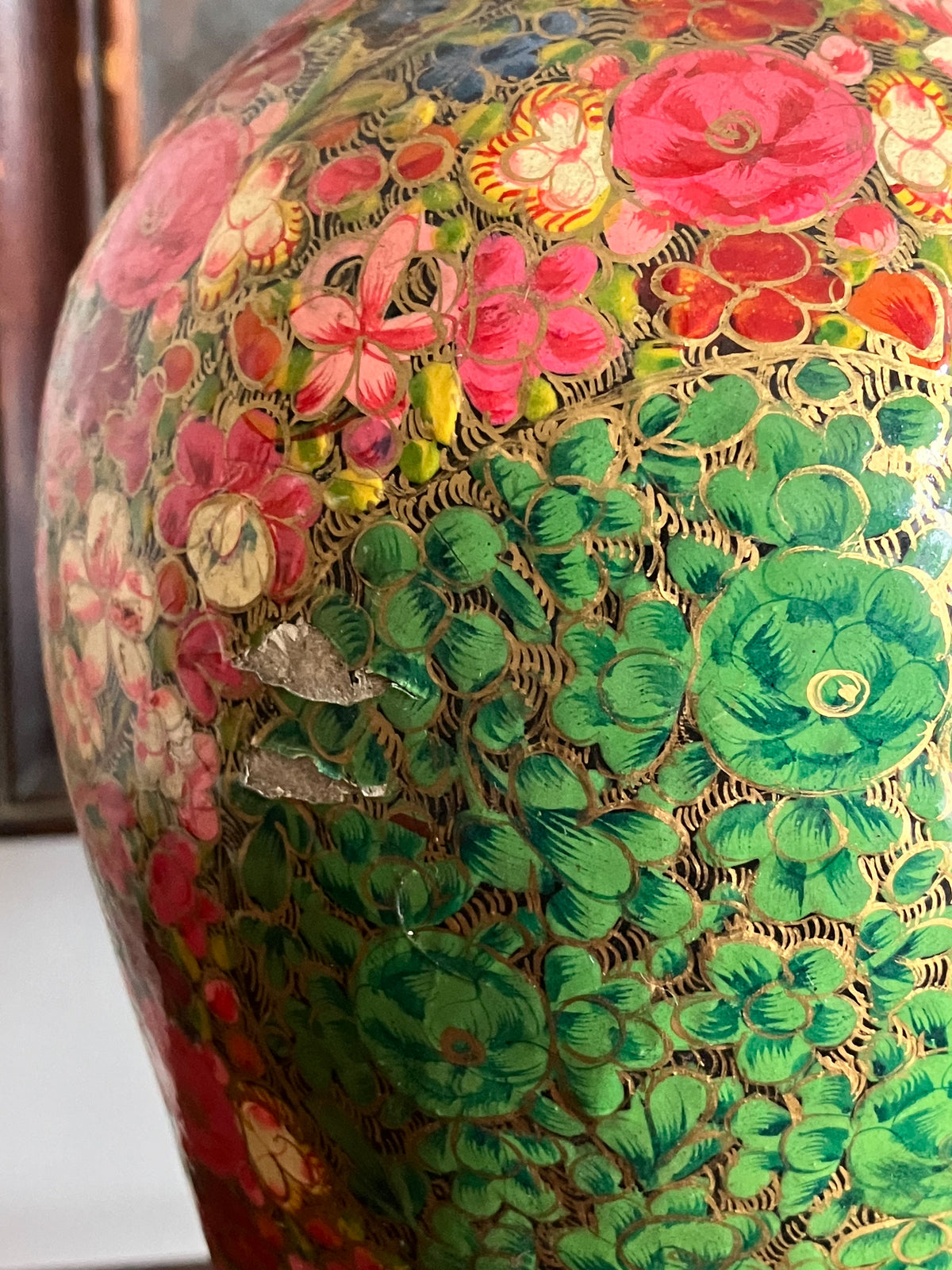 Early 20th Century Kashmiri Vase Lamp Bases