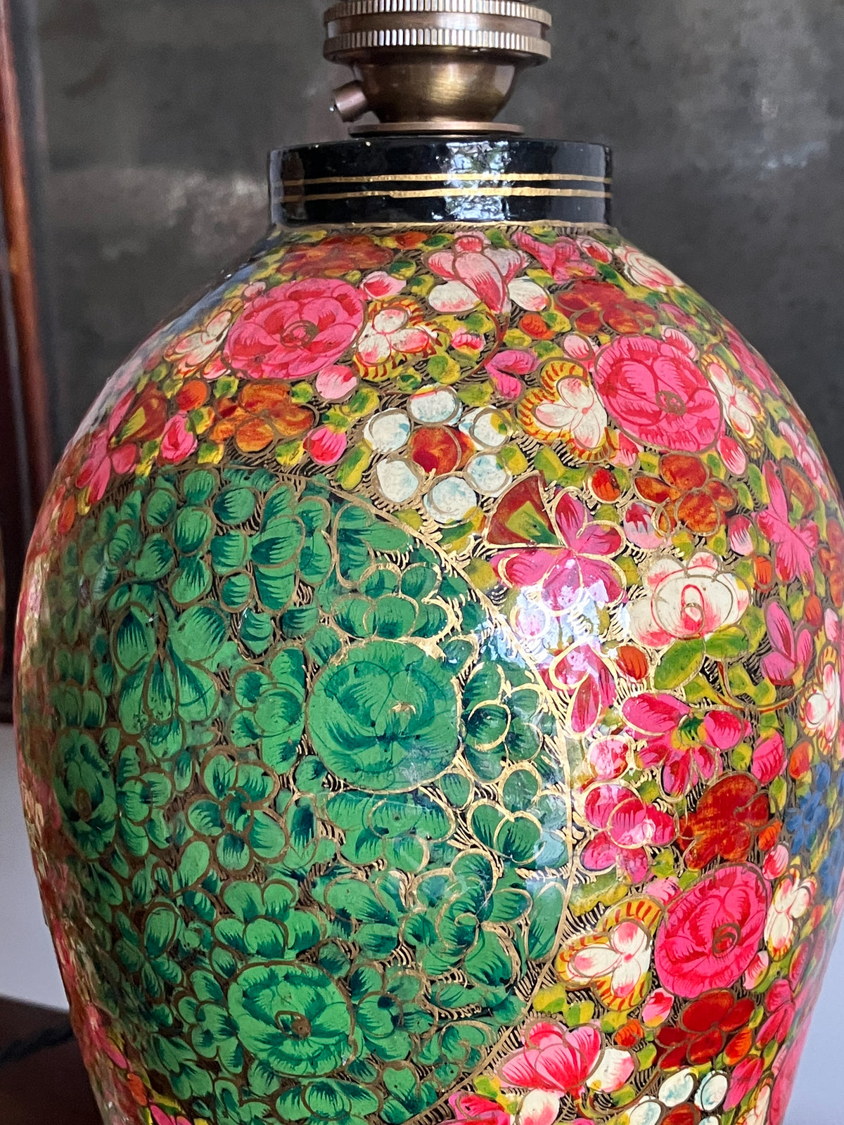 Early 20th Century Kashmiri Vase Lamp Bases