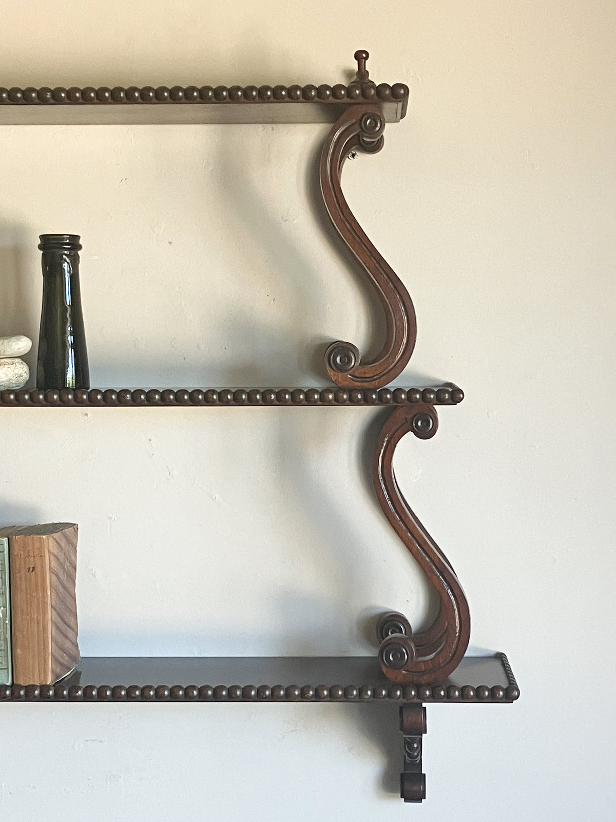 Regency Mahogany Hanging Shelves