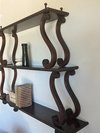 Regency Mahogany Hanging Shelves