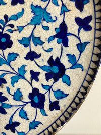 A 19th Century Multan Blue and Turquoise Dish