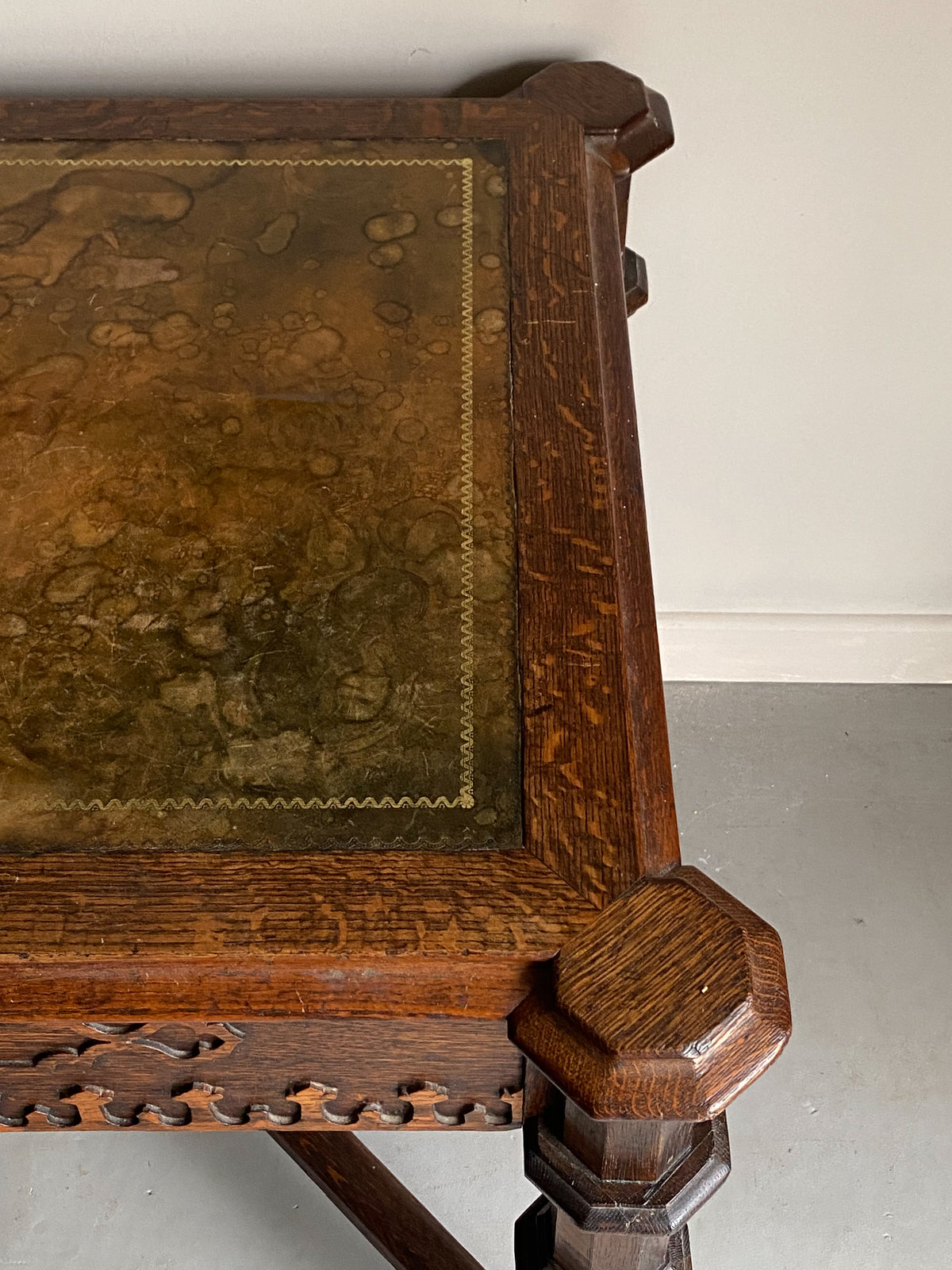 Late 19th Century Gothic Revival Oak Desk