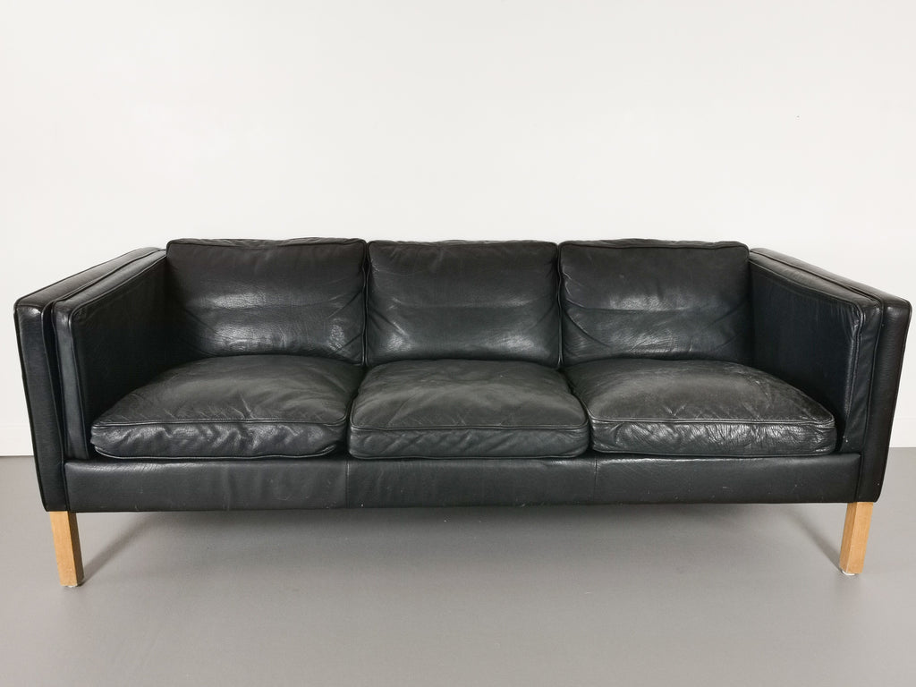 1970's Danish Leather Sofa