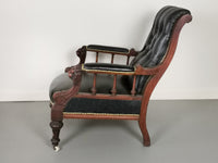 19th Century Mahogany Library Chair