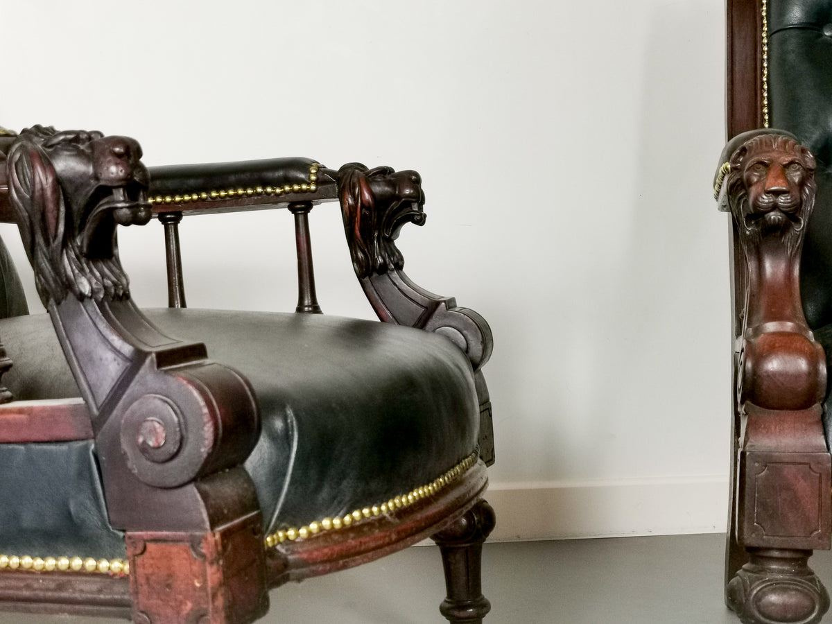 19th Century Mahogany Library Chair