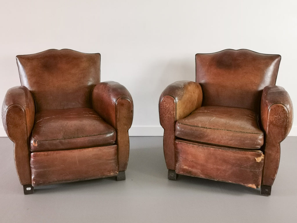 A Pair of 1930's French 'Moustache' Chairs