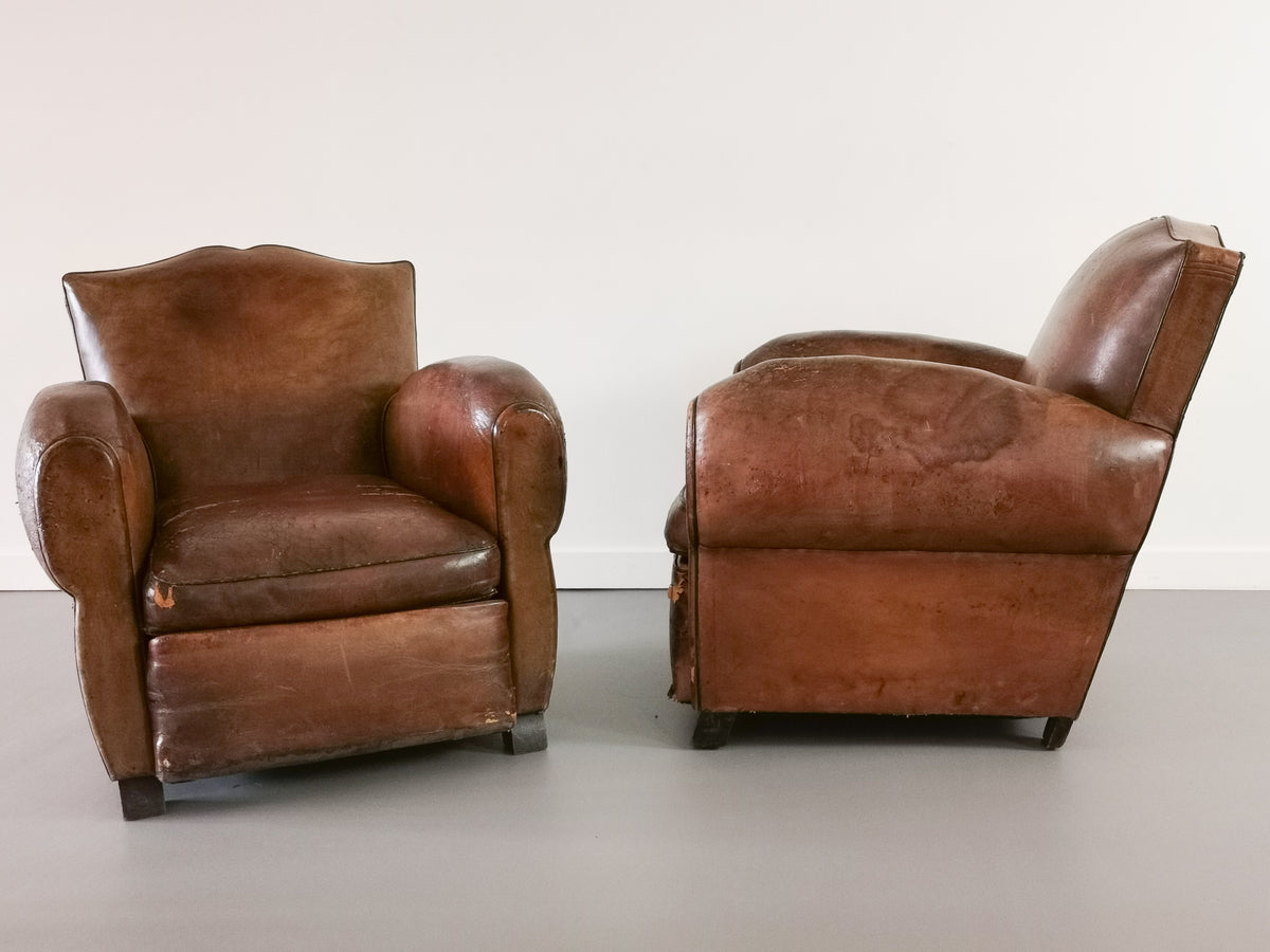 A Pair of 1930's French 'Moustache' Chairs