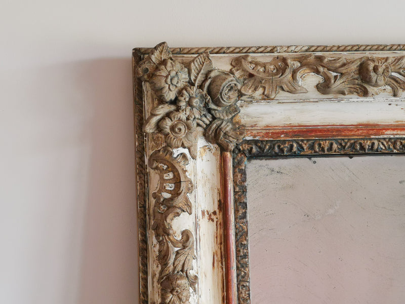 Large 19th Century Painted and Gilt Mirror