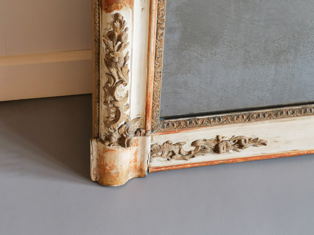 Large 19th Century Painted and Gilt Mirror