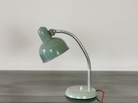 1950's Green Enamel Industrial Desk Lamp