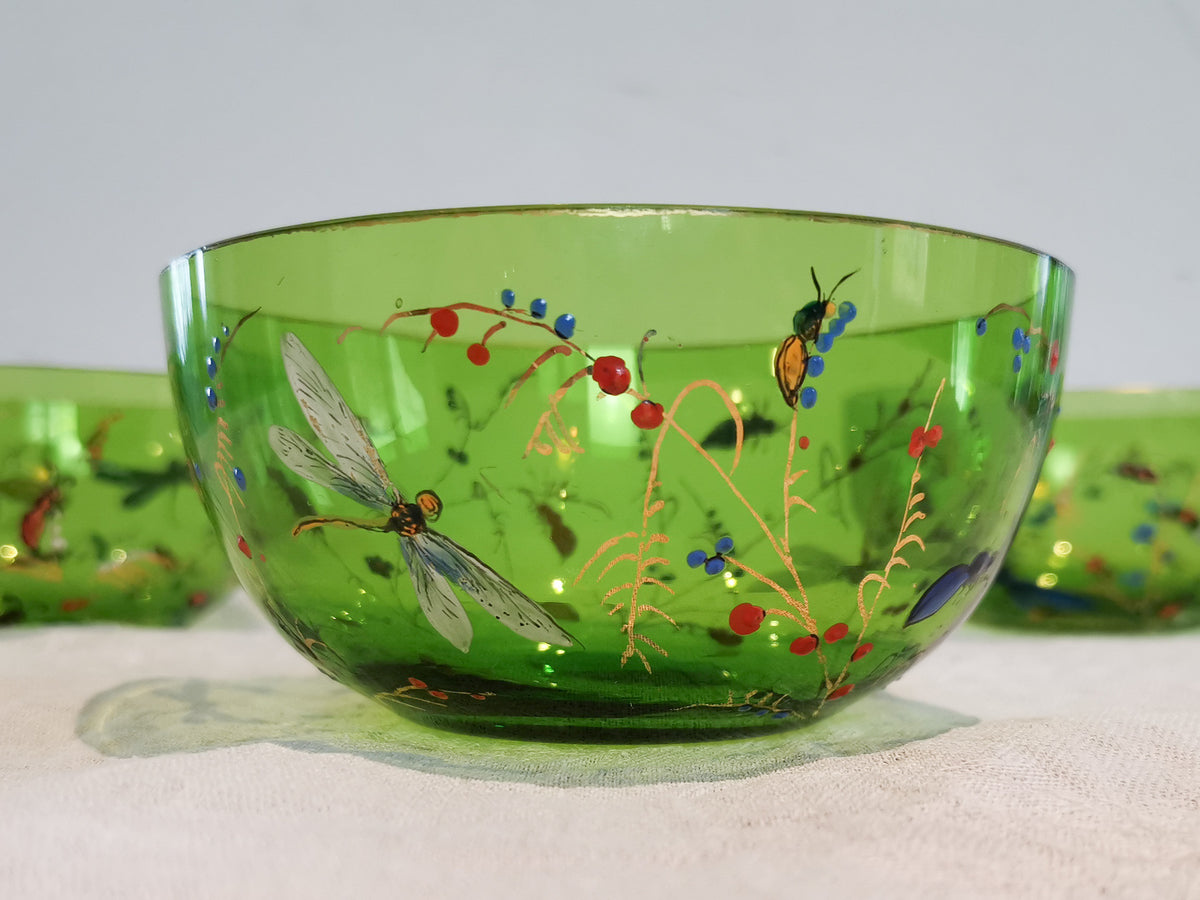 A Set of Three Victorian Glass Finger Bowls