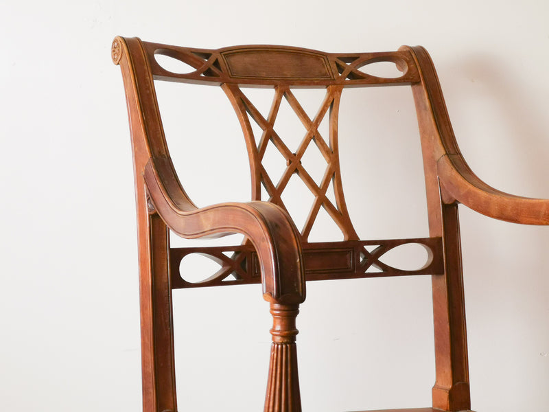 19th Century Satinwood Carver Chair