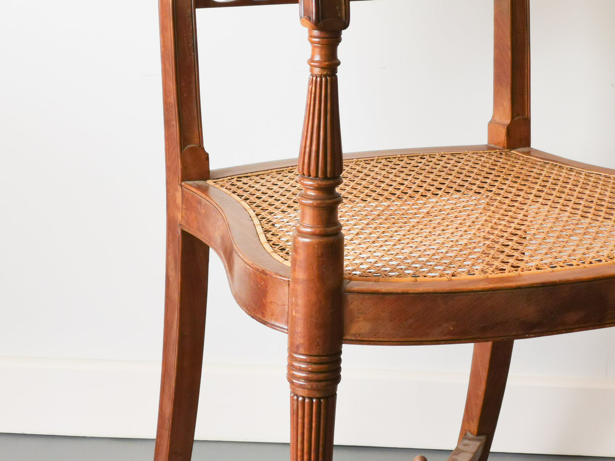 19th Century Satinwood Carver Chair