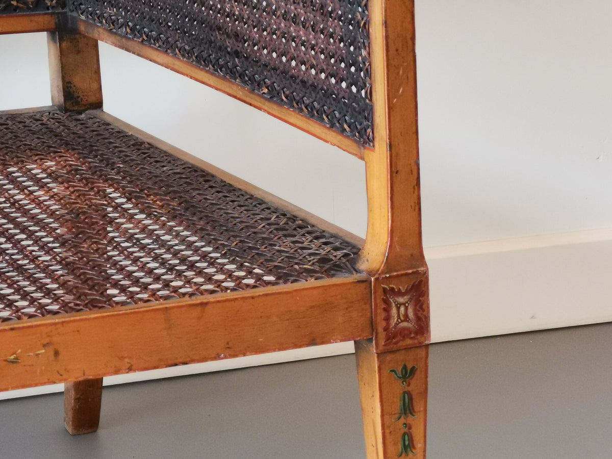 A Late Victorian Satinwood Sofa