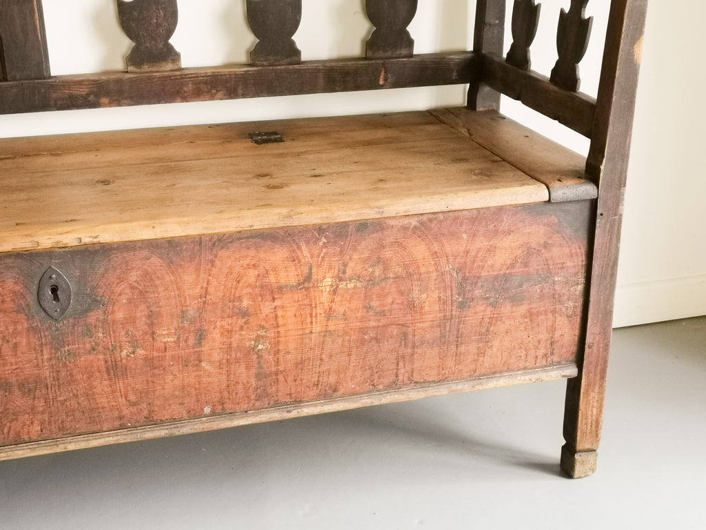 Early 20th Century Central European Box Bench