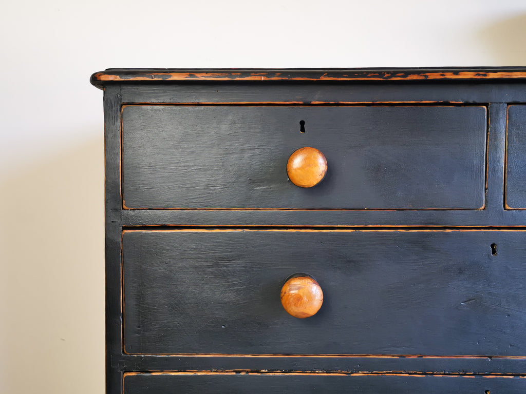 Heals of London Ebonised Chest of Drawers