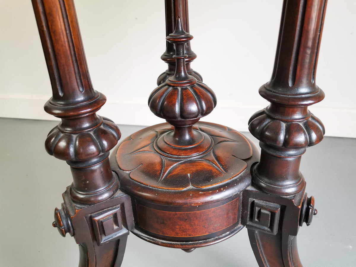 Victorian Mahogany and Burr Walnut Table