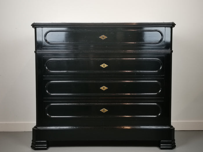 19th Century French Ebonised Commode