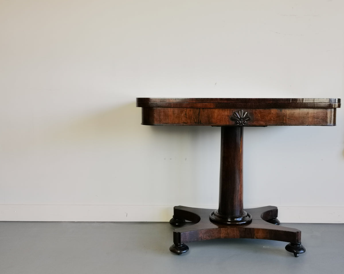 William IV Rosewood Card Table