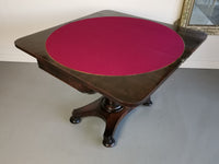 William IV Rosewood Card Table