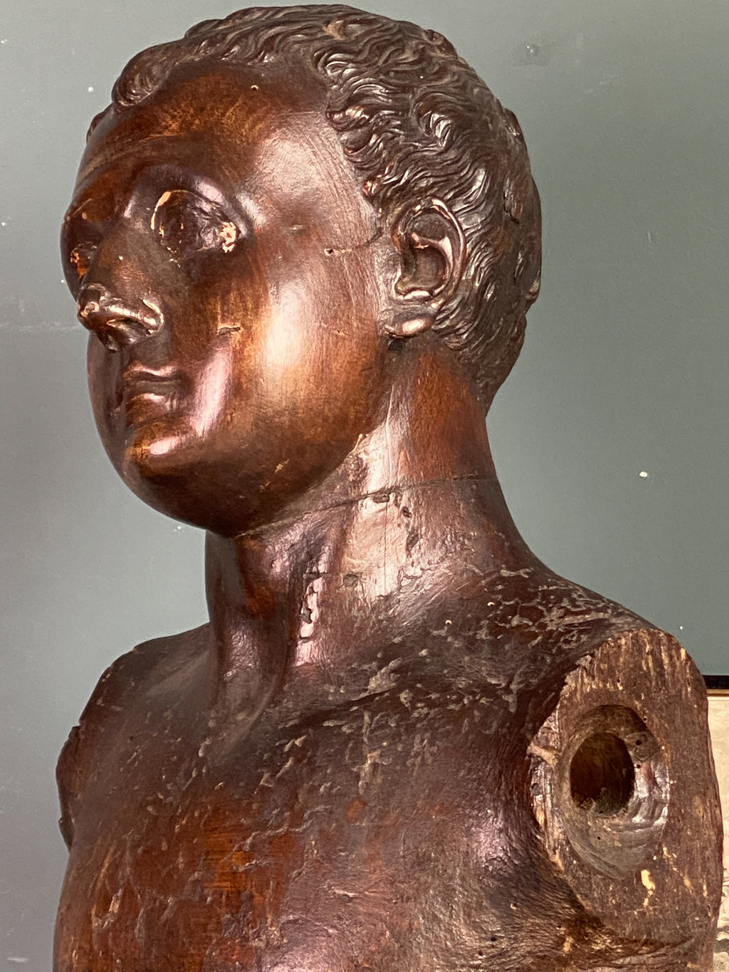 Rare Early 18th Century Walnut Bust