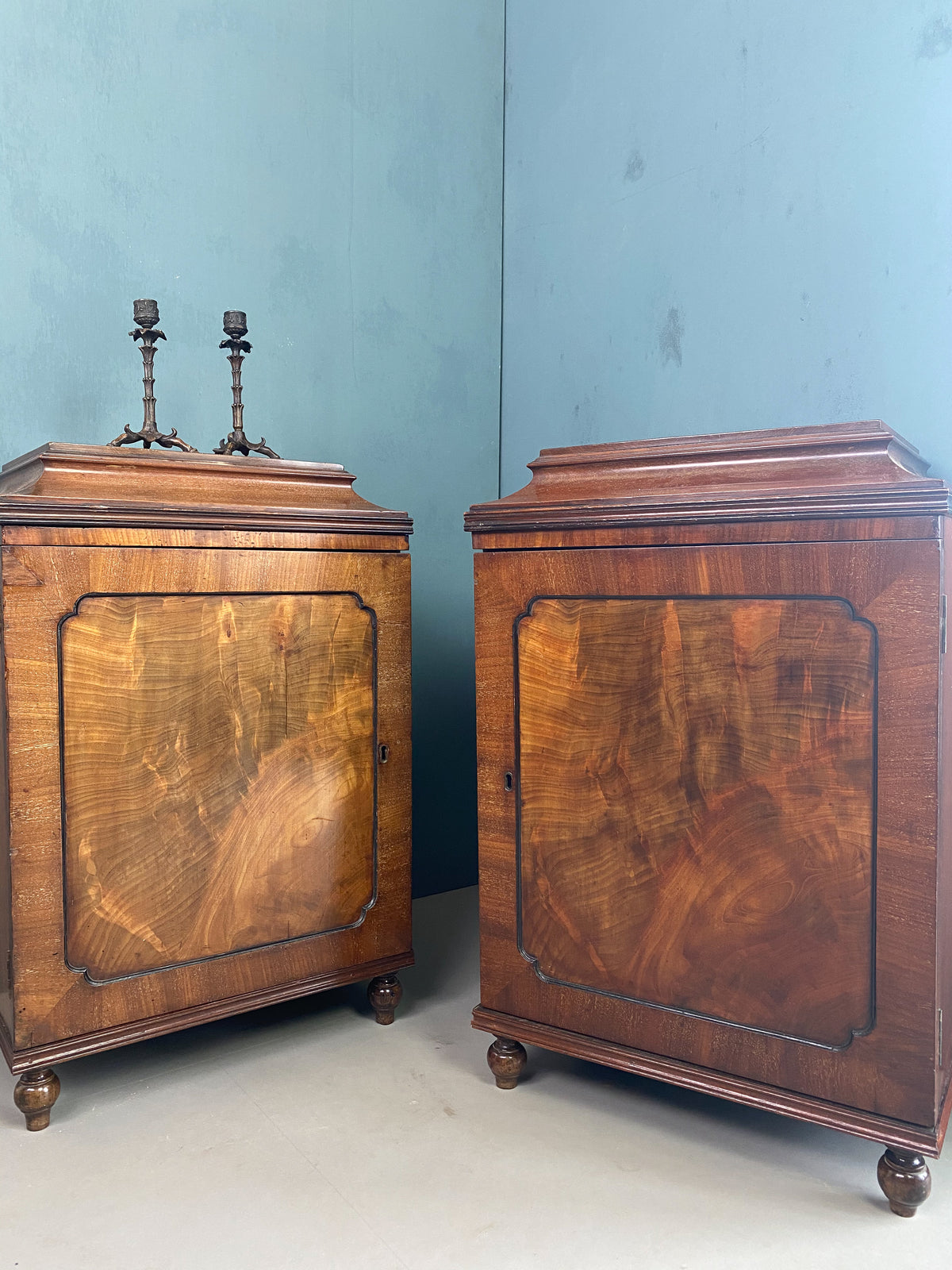 A Pair of Regency Pedestal Cabinets