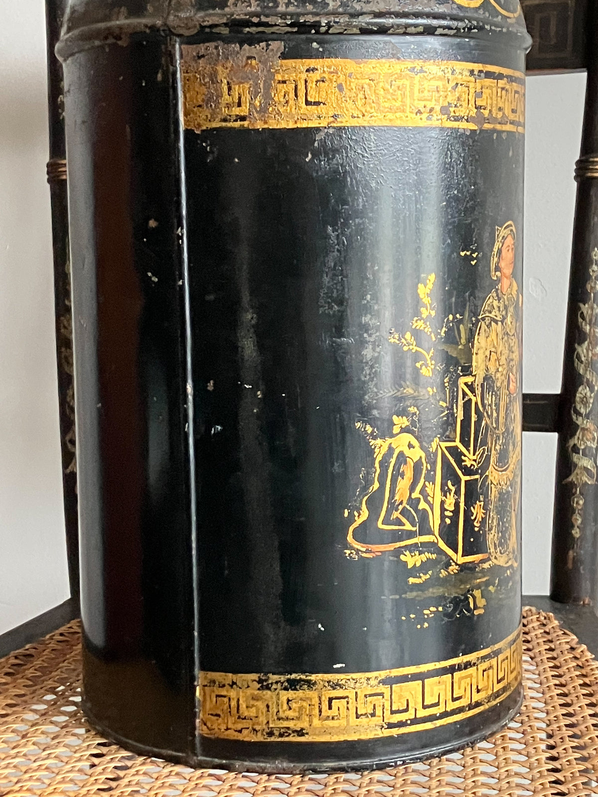 A Large 19th Century Toleware Tea Canister