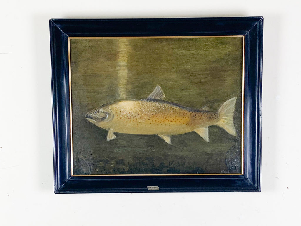 Oil on Canvas, 'Brown Trout, Laugh Mask 1932'